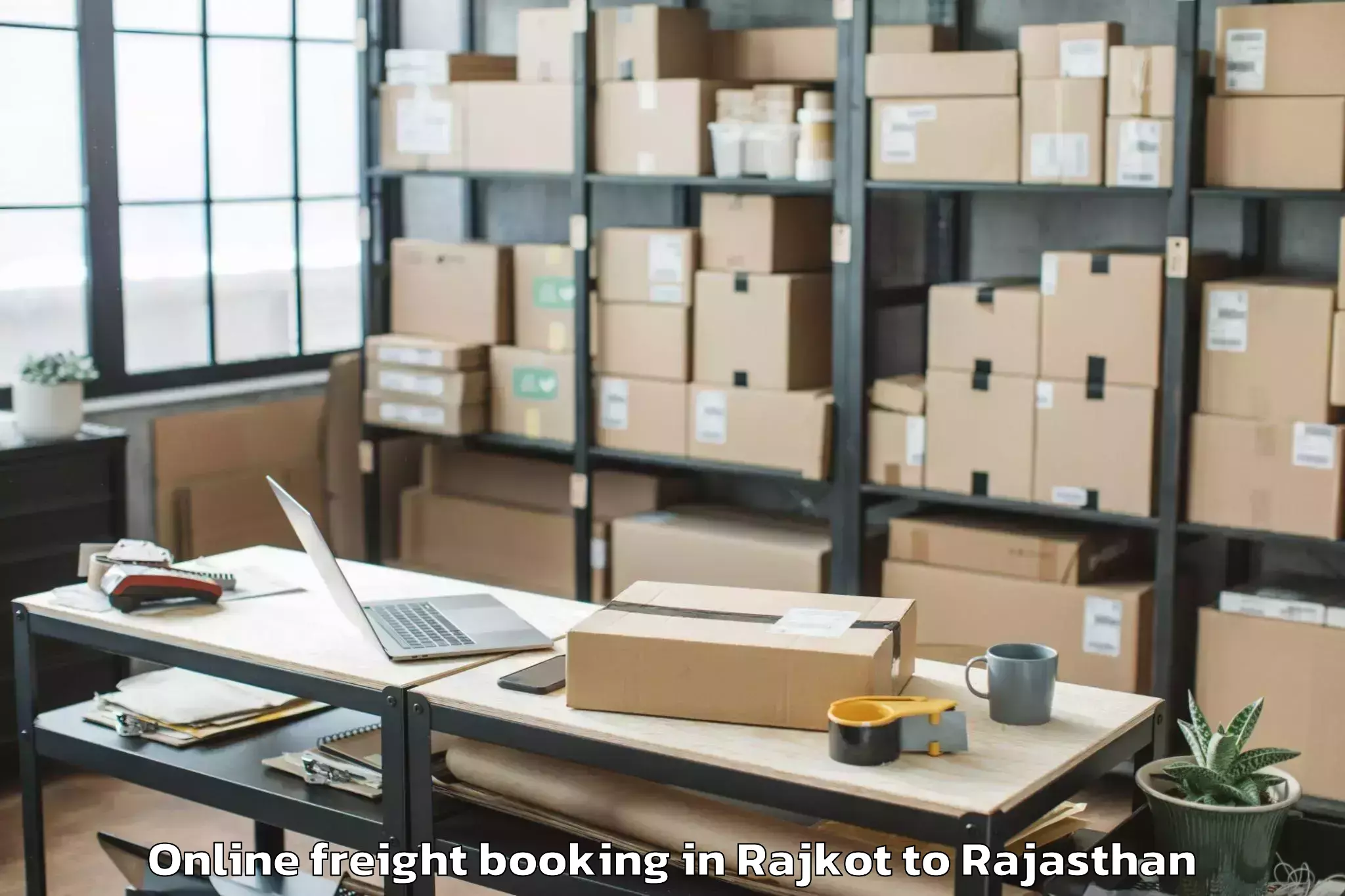 Professional Rajkot to Khairthal Online Freight Booking